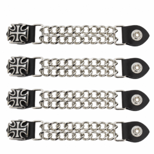 Set of Four Iron Cross Vest Extenders with Chrome Chain – AC1053-DL