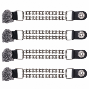 Set of Four Eagle Vest Extenders with Chrome Motorcycle Chain – AC1066-BC-DL