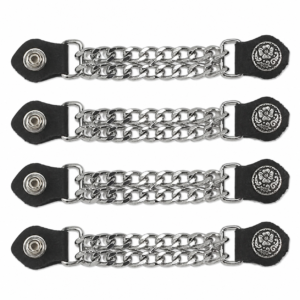 Set of Four Flower and Petals Vest Extenders with Chrome Chain – AC1076-DL