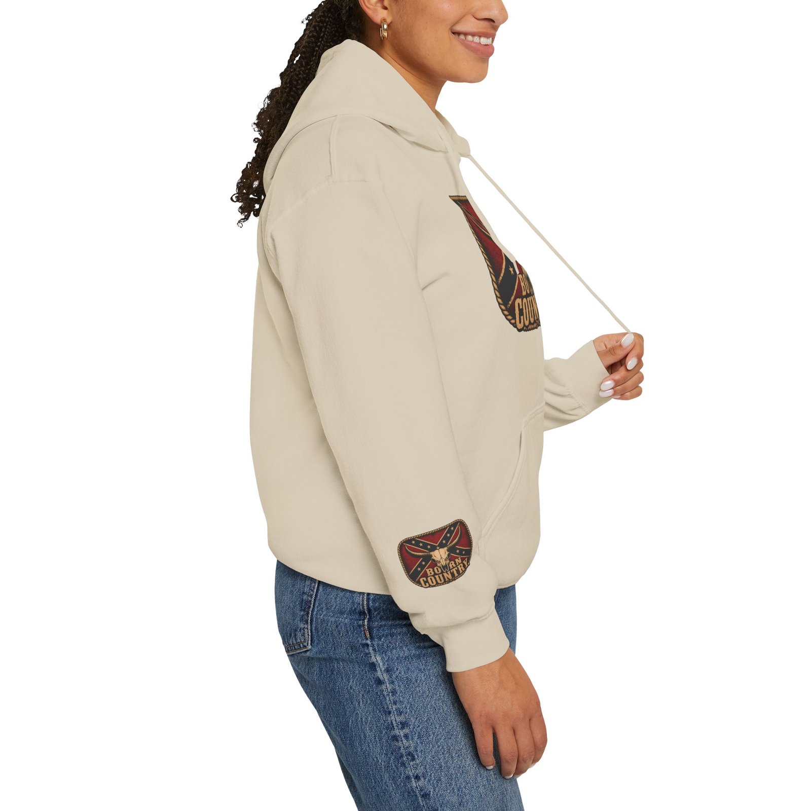 Hoodie - Confederate Pullover - 'Born Country' - Hooded Sweatshirt - Rebel - Choice of Colors - Image 2