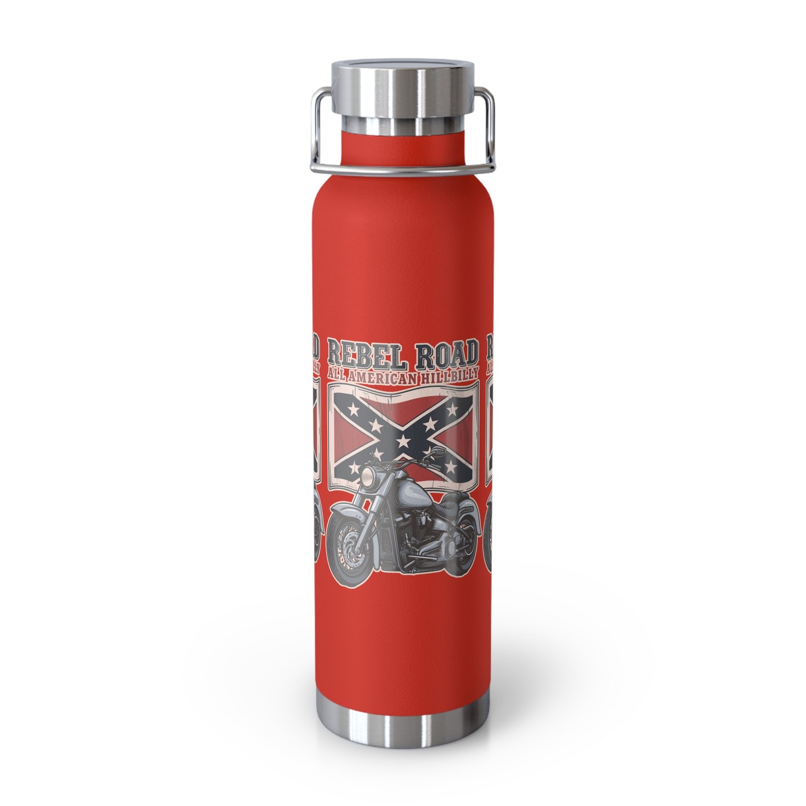 'All American Hillbilly' - 'Rebel Road' - Motorcycle - 22oz Insulated Water Bottle - Image 23