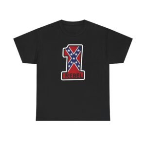 Number One Rebel - Red White Blue - Dark T-Shirt Color Choice - Unisex Heavy Cotton Tee