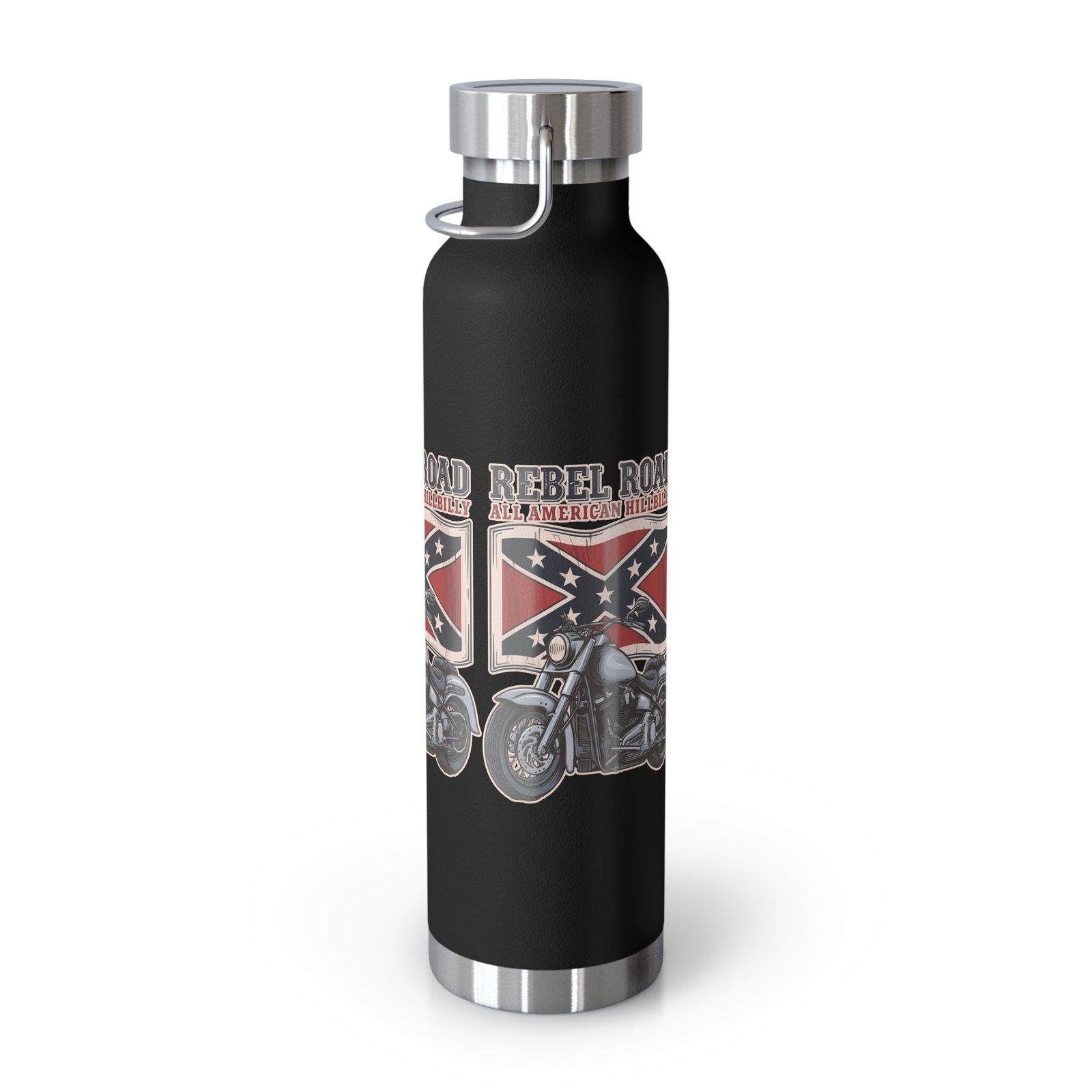 'All American Hillbilly' - 'Rebel Road' - Motorcycle - 22oz Insulated Water Bottle - Image 12
