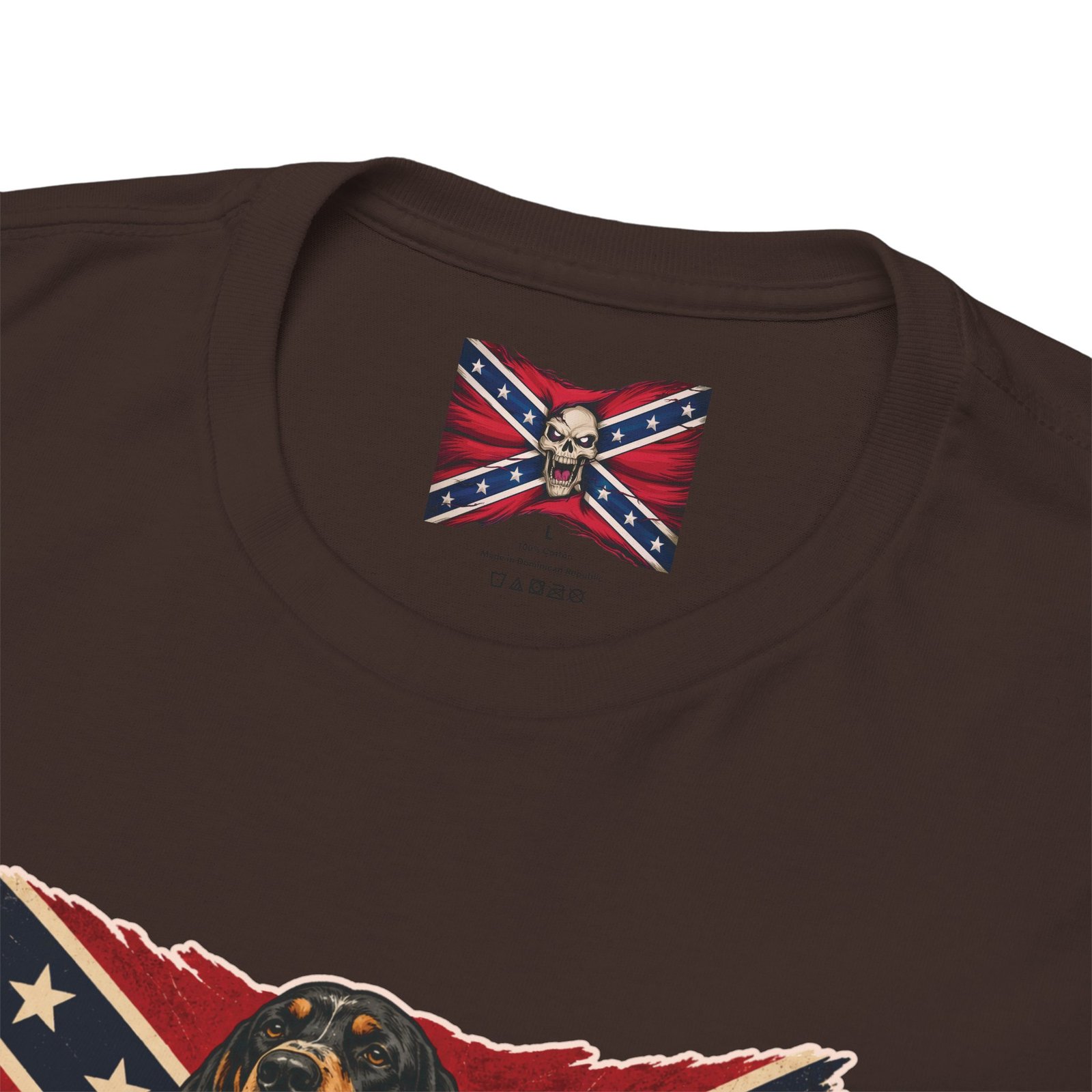 Confederate Flag - Dog - 'Hillbilly Hound' - Version 2 - Rebel T-Shirt - Unisex Heavy Cotton Tee - Image 9