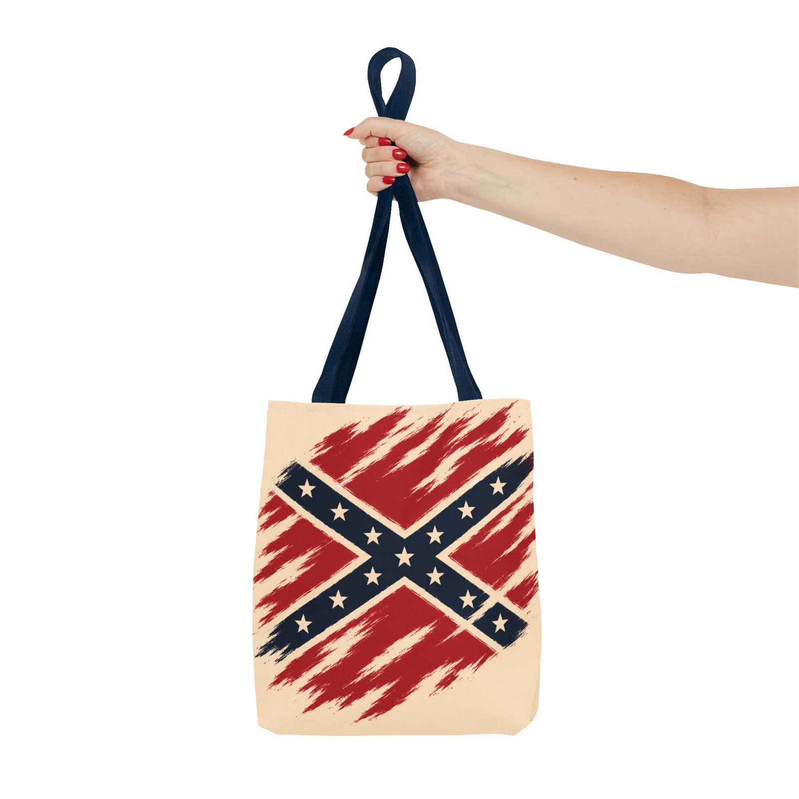 Tote Bag - Stylized Rebel Flag - Confederate - Cream Bag - Choice of Handle Colors 10 Tote Bag - Stylized Rebel Flag - Confederate - Cream Bag - Choice of Handle Colors - Image 10