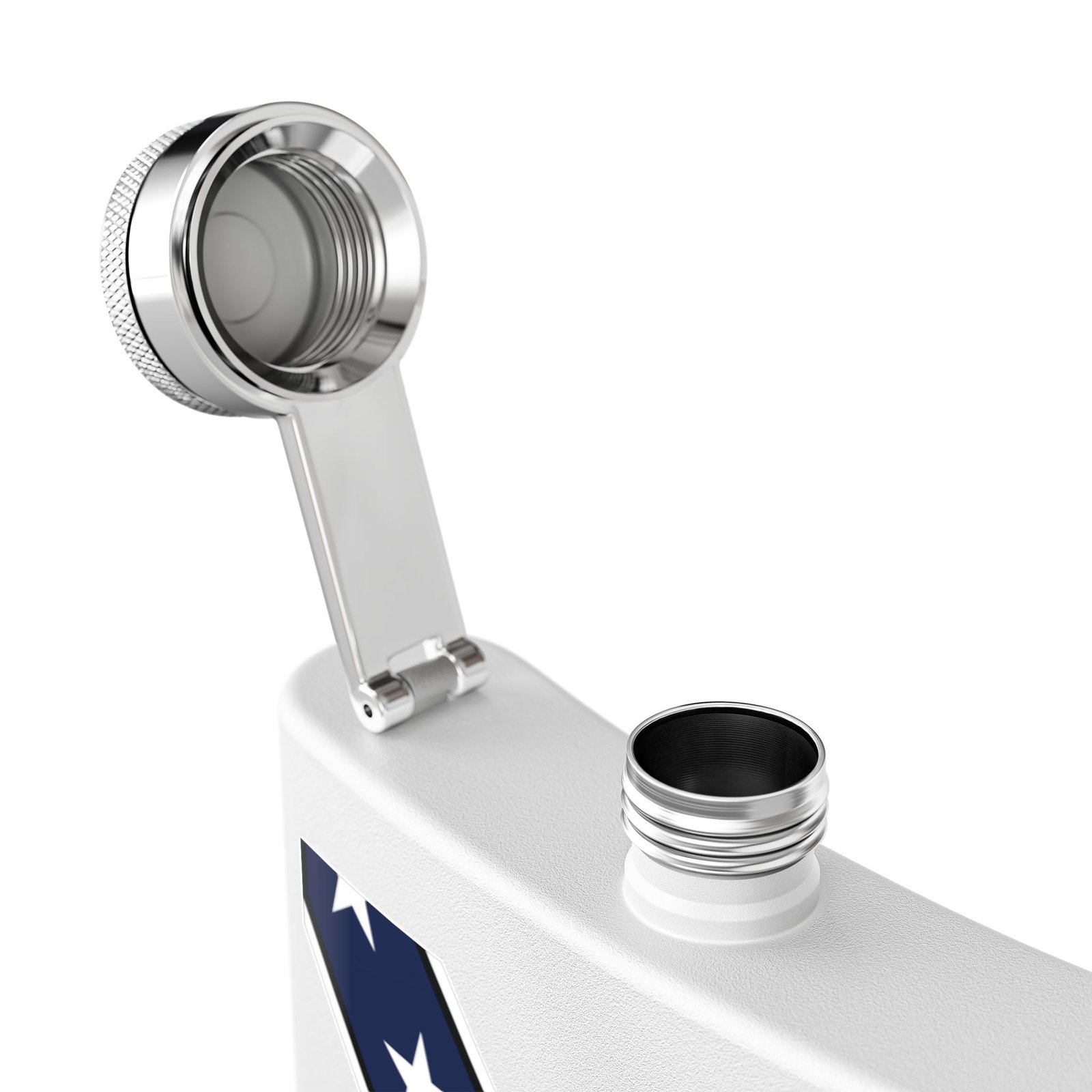 6oz Stainless Steel Flask - Confederate Flag 'X' - Stylized Rebel Flag - Choice of Colors - Image 12
