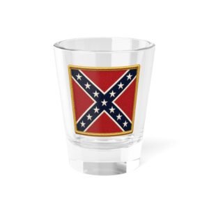 1.5oz Shot Glass - Rebel Flag Patch Look - Confederate Flag - Rebel Glassware