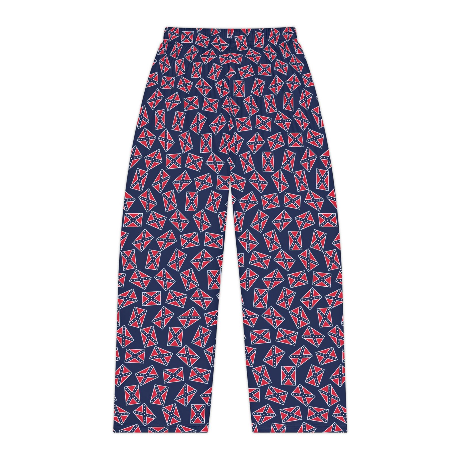 Women's Pajama Pants - Rebel Flag Pattern - Blue Background - Print Lounge Pants - Image 6