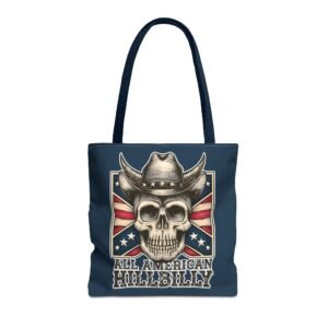 Tote Bag - Rebel Flag - Confederate - Cowboy Skull - 'All American Hillbilly' - Choice of Handle Colors