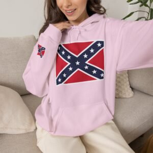 Hoodie - Confederate Battle Flag Pullover - Hooded Sweatshirt - Rebel - Choice of Colors