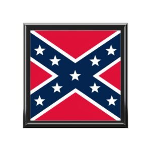 Confederate Flag Jewelry Box - Decorative Keepsake Box - Rebel