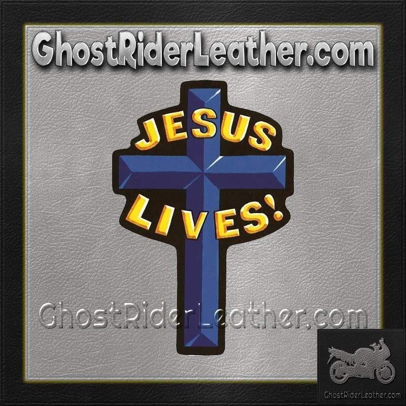 Jesus Lives Cross Christian Biker Patch / PAT-A42-DL