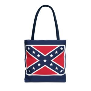 Tote Bag - Rebel Flag - Confederate - Blue Bag - Choice of Handle Colors