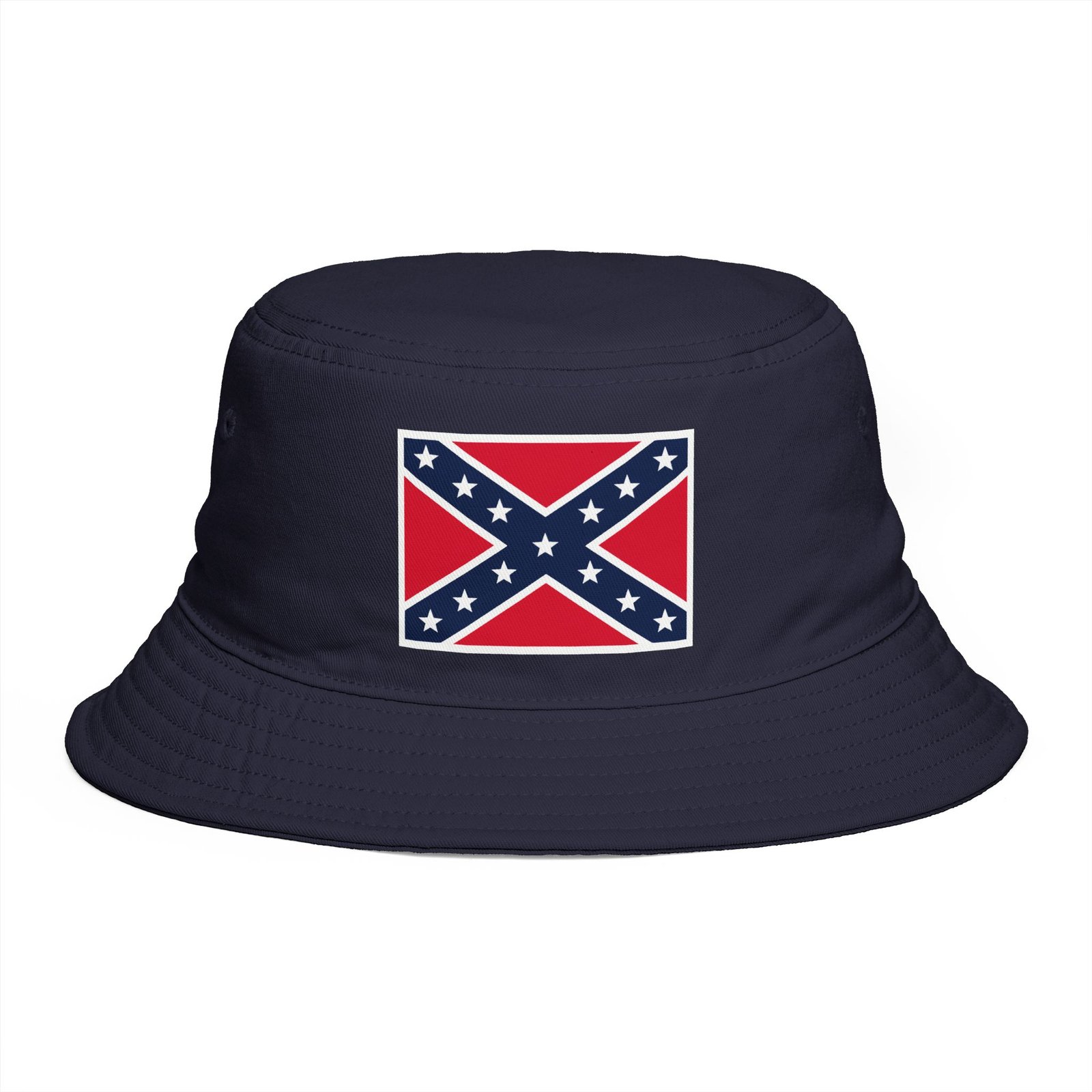 Confederate Flag Bucket Hat - Retro Rebel Patch Summer Sun Hat - Image 6