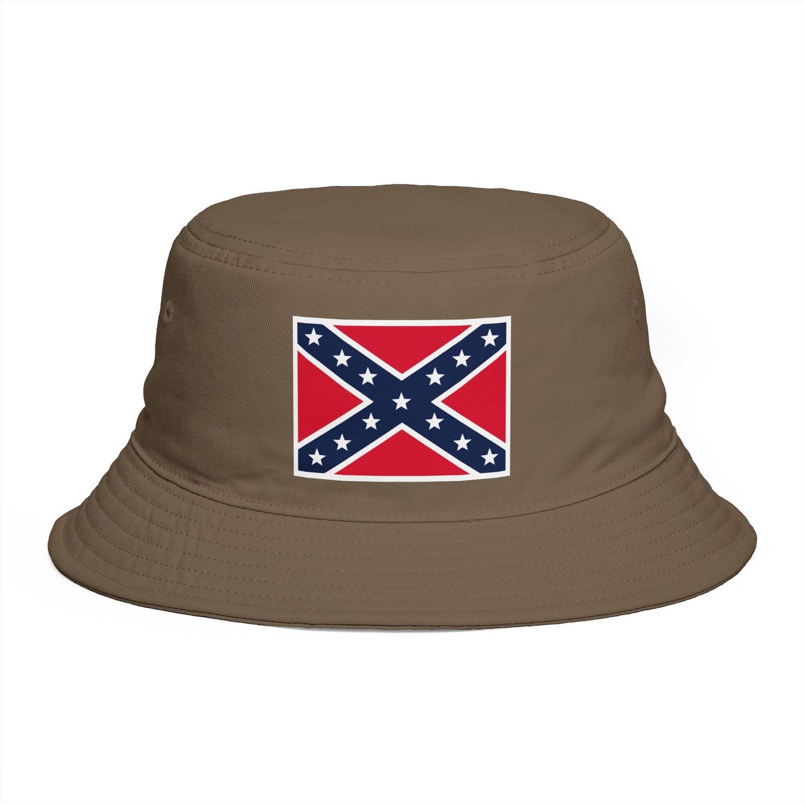 Confederate Flag Bucket Hat - Retro Rebel Patch Summer Sun Hat - Image 3