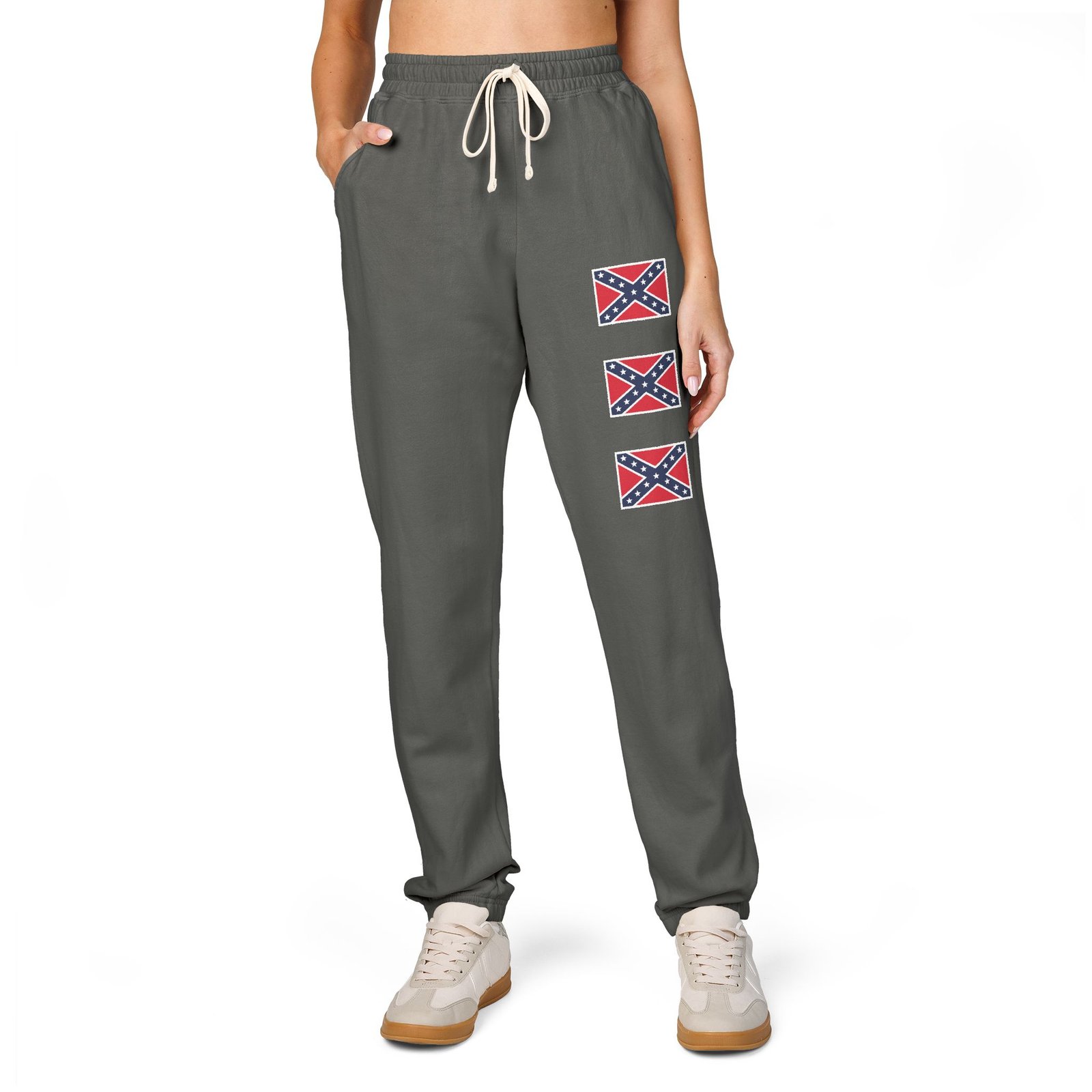 Confederate Flag Sweatpants - Rebel Flag Design - Unisex Sweat Pants - Choice of Colors - Image 2