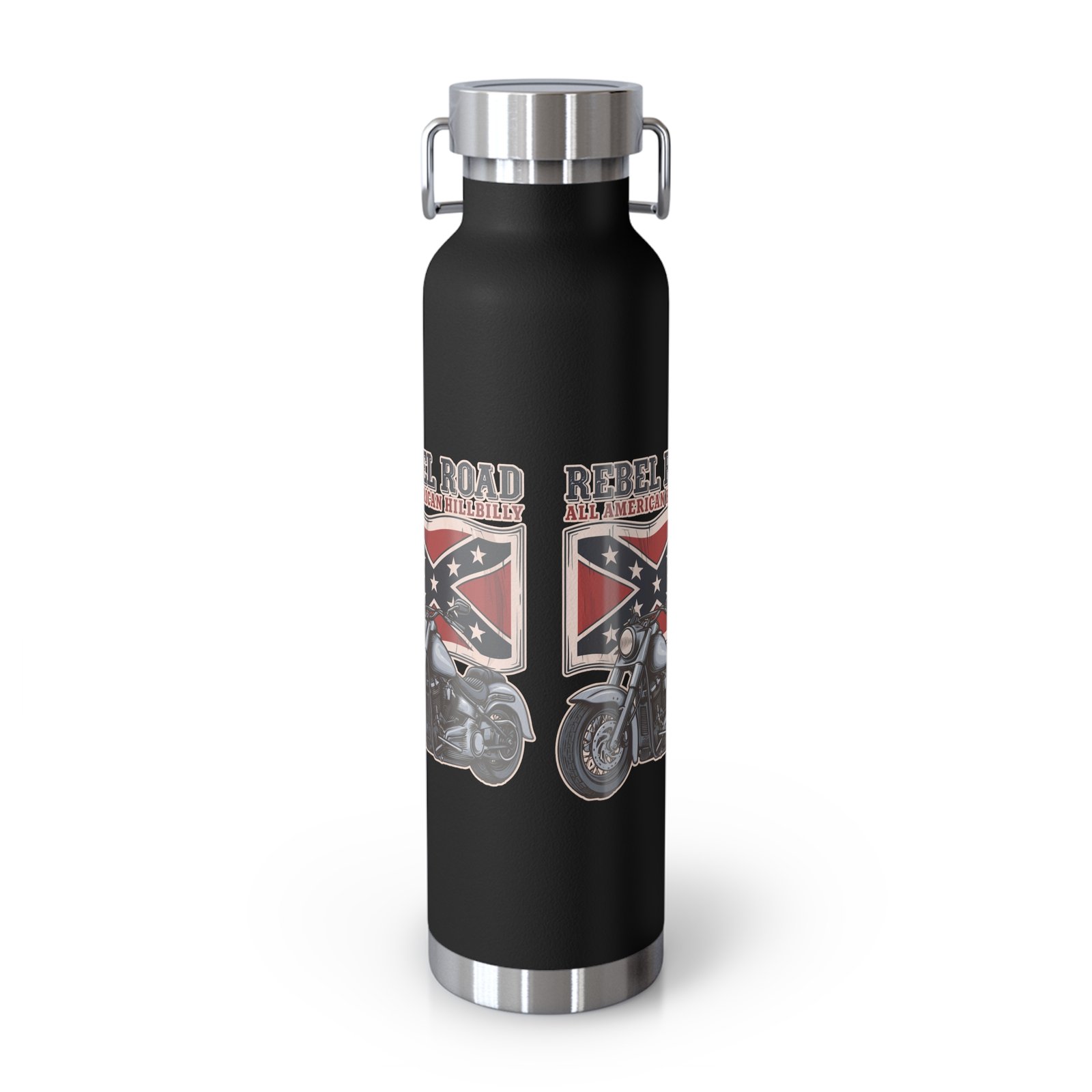 'All American Hillbilly' - 'Rebel Road' - Motorcycle - 22oz Insulated Water Bottle - Image 22