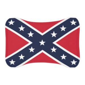 Confederate Flag Pet Feeding Mat - Southern Rebel Dog or Cat Bowl Placemat