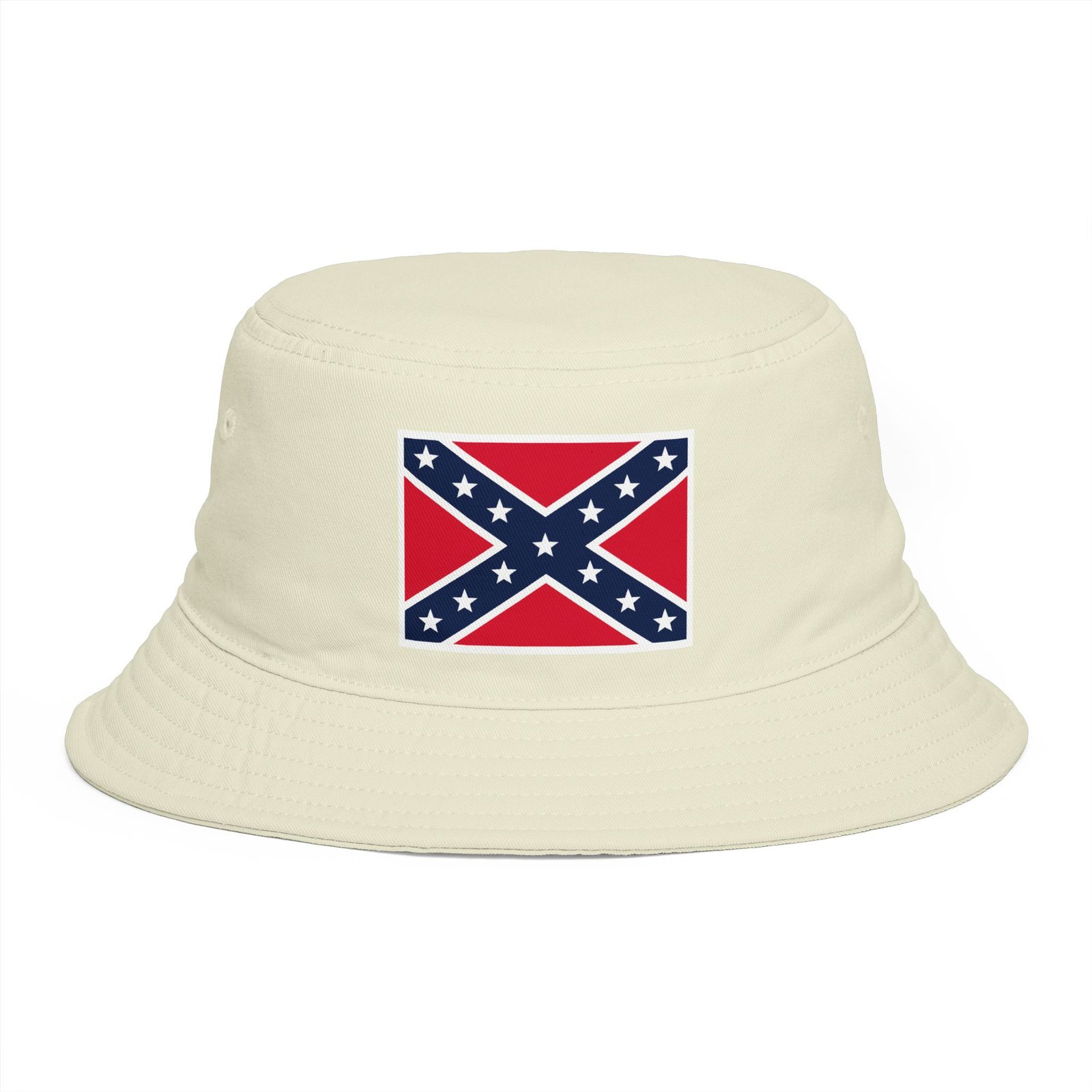 Confederate Flag Bucket Hat - Retro Rebel Patch Summer Sun Hat - Image 5