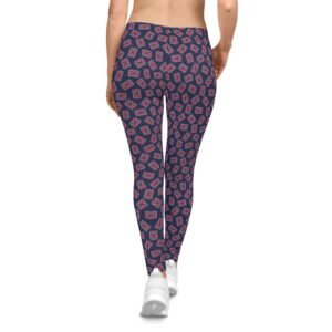 Rebel Flag Pattern Women's Leggings - Red White Blue - All Over Print