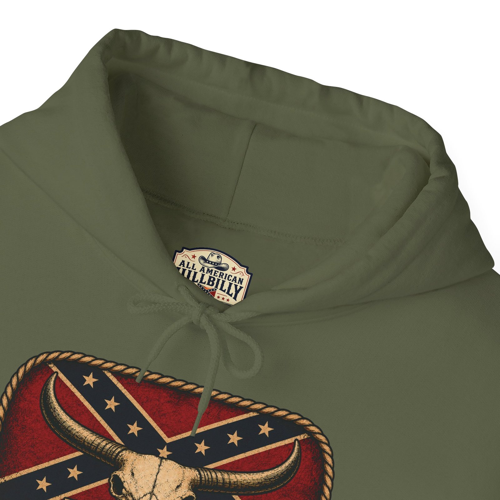 Hoodie - Confederate Pullover - 'Born Country' - Hooded Sweatshirt - Rebel - Choice of Colors - Image 5