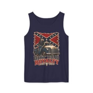 Tank Top - 'Dirt Road Royalty' Graphic Patriotic Southern Heritage - Skeleton - Truck - Tee Shirt