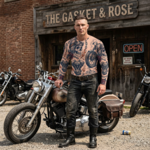 Biker Skull Tattoo Art - All Over Print Long Sleeve Shirt - Tee T-Shirt