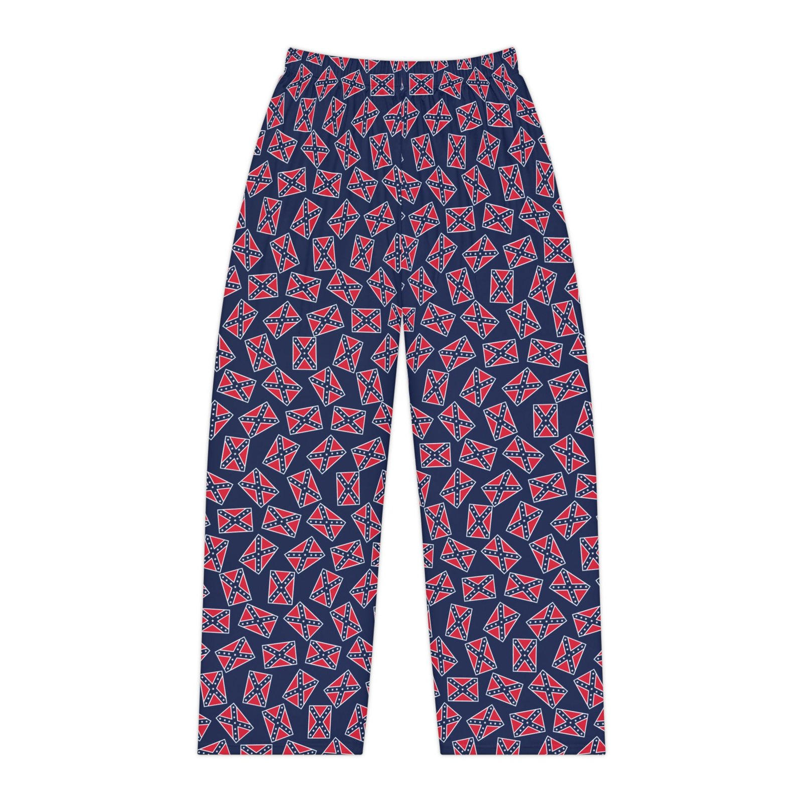 Women's Pajama Pants - Rebel Flag Pattern - Blue Background - Print Lounge Pants - Image 5