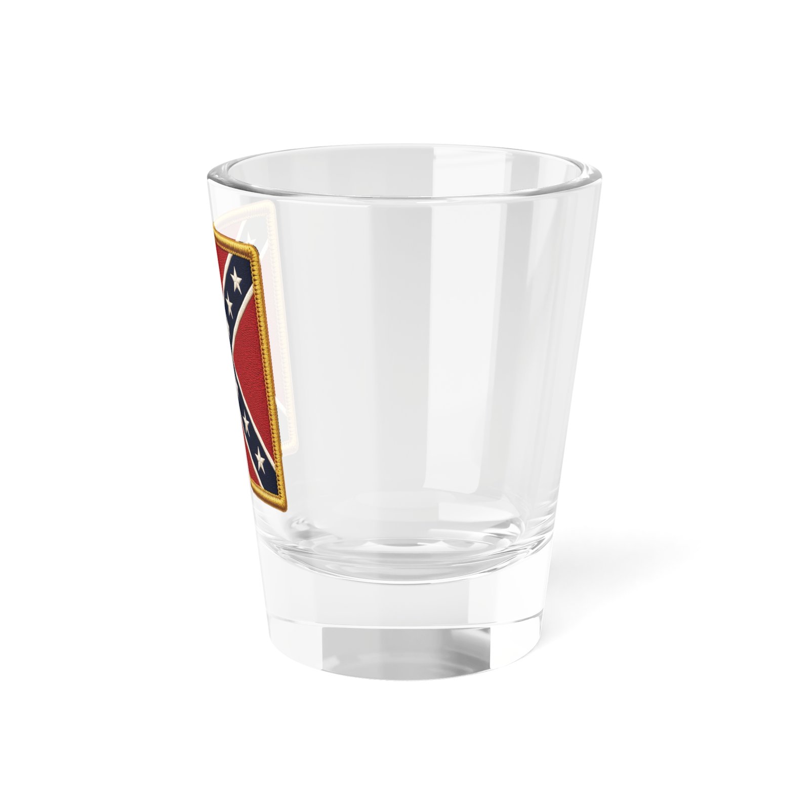 1.5oz Shot Glass - Rebel Flag Patch Look - Confederate Flag - Rebel Glassware - Image 6