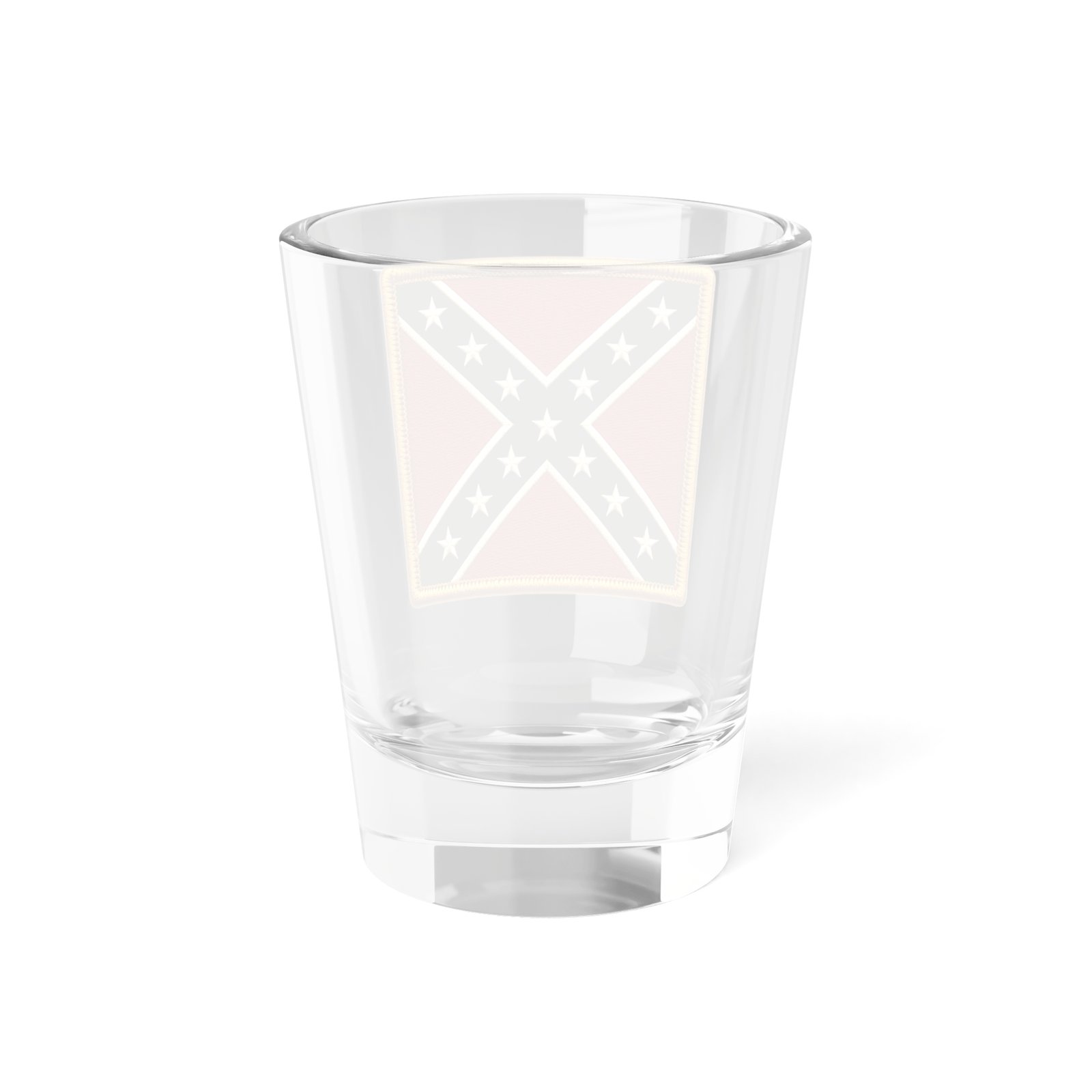 1.5oz Shot Glass - Rebel Flag Patch Look - Confederate Flag - Rebel Glassware - Image 3