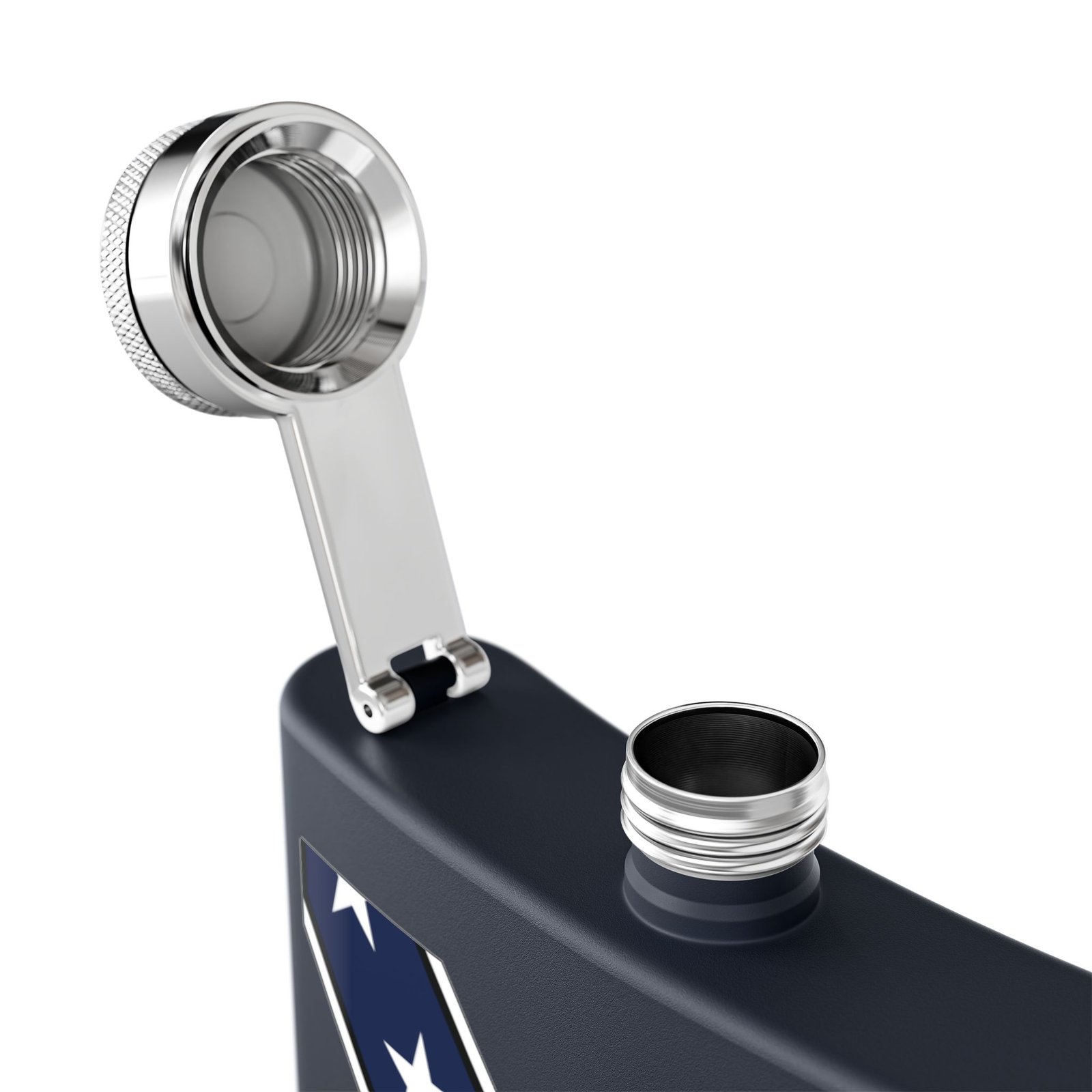 6oz Stainless Steel Flask - Confederate Flag 'X' - Stylized Rebel Flag - Choice of Colors - Image 18