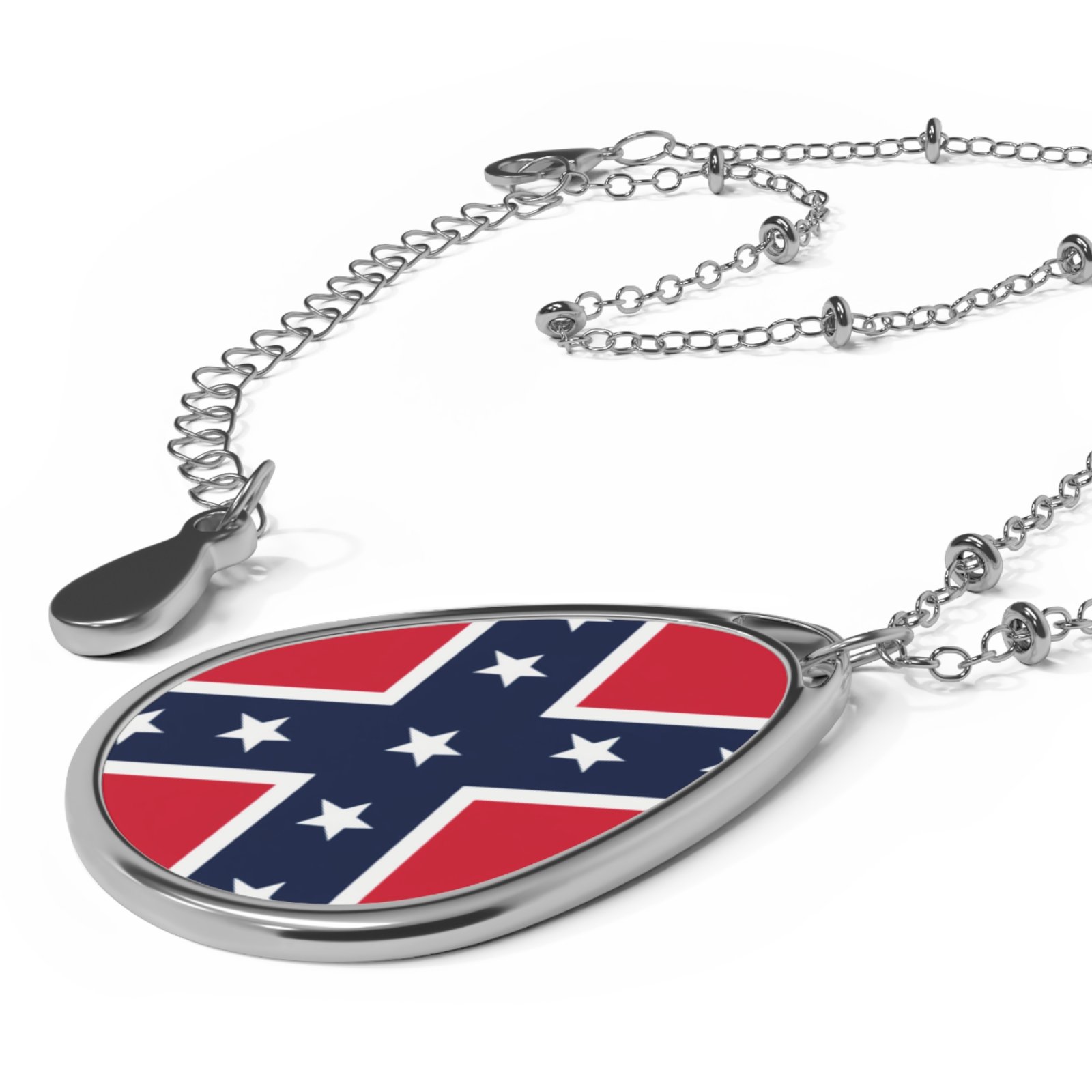 Oval Necklace - Rebel Flag - Confederate Jewelry - Image 5