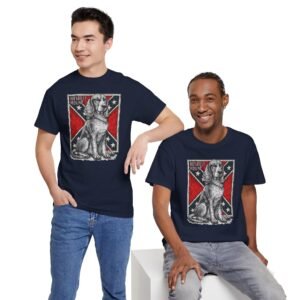 Confederate Flag - Dog - 'Hillbilly Hound' - Rebel T-Shirt - Unisex Heavy Cotton Tee