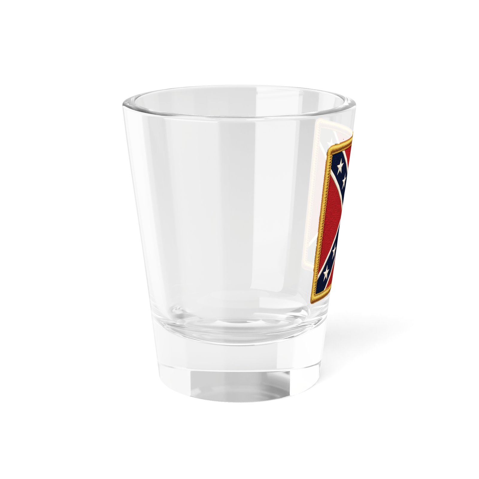 1.5oz Shot Glass - Rebel Flag Patch Look - Confederate Flag - Rebel Glassware - Image 5