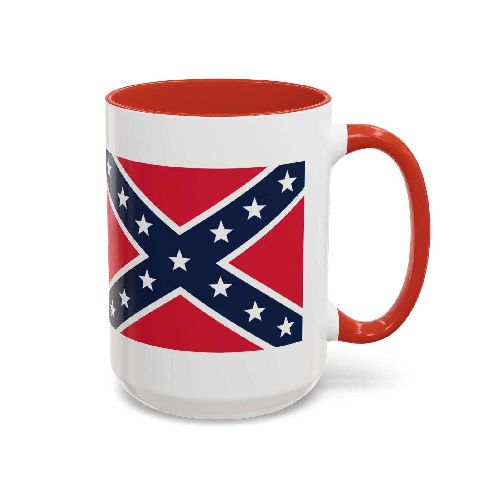 Accent Coffee Mug - Rebel Flag - Confederate - Heritage Cup - Choice of Colors - Image 24