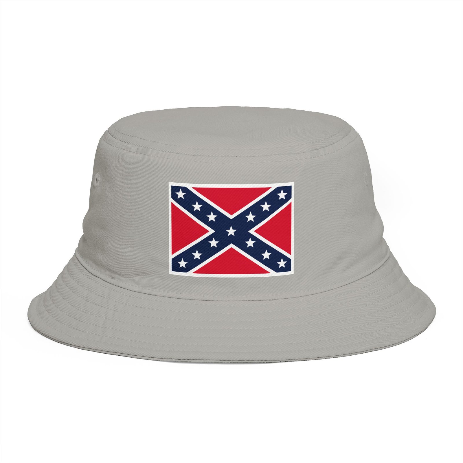 Confederate Flag Bucket Hat - Retro Rebel Patch Summer Sun Hat - Image 2