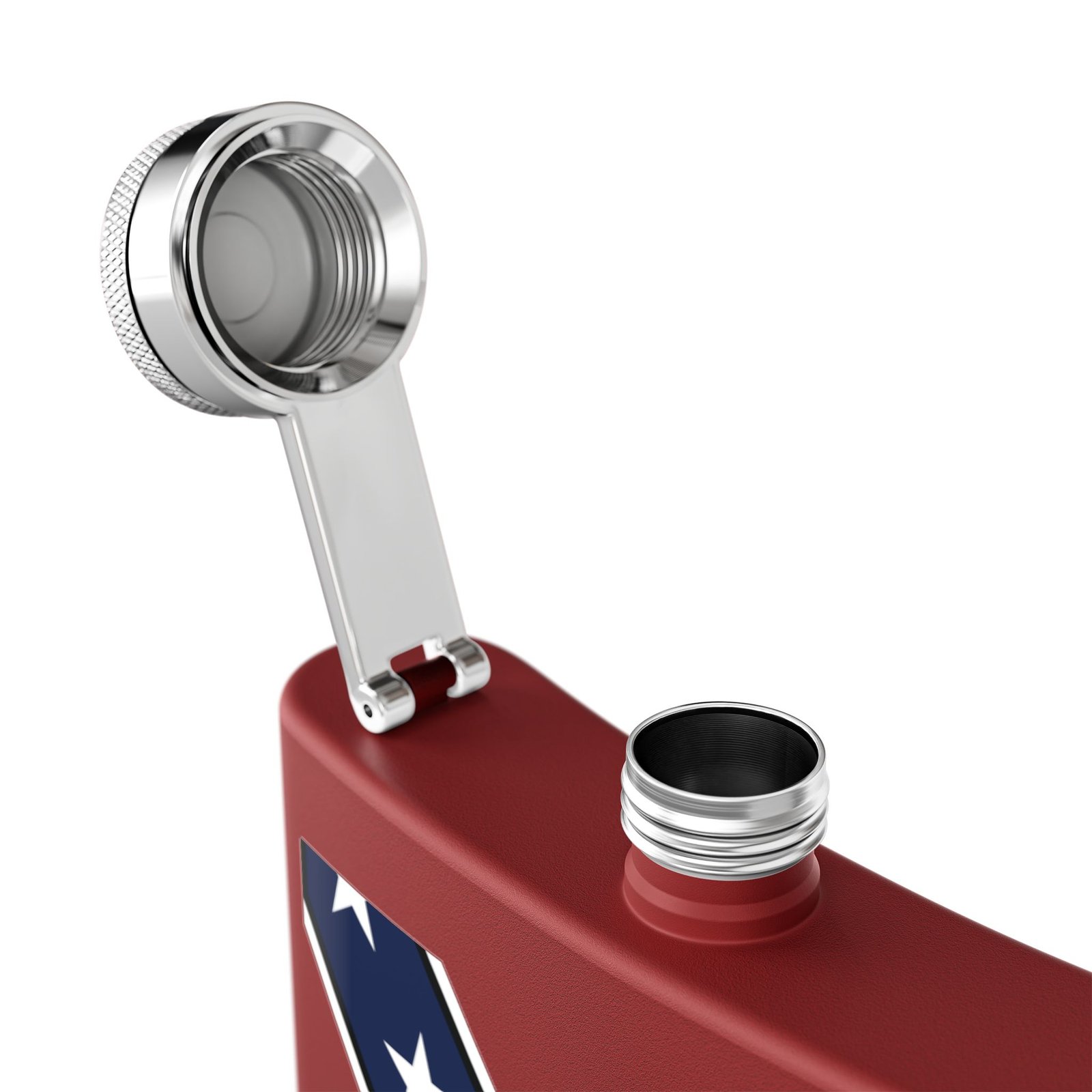 6oz Stainless Steel Flask - Confederate Flag 'X' - Stylized Rebel Flag - Choice of Colors - Image 4