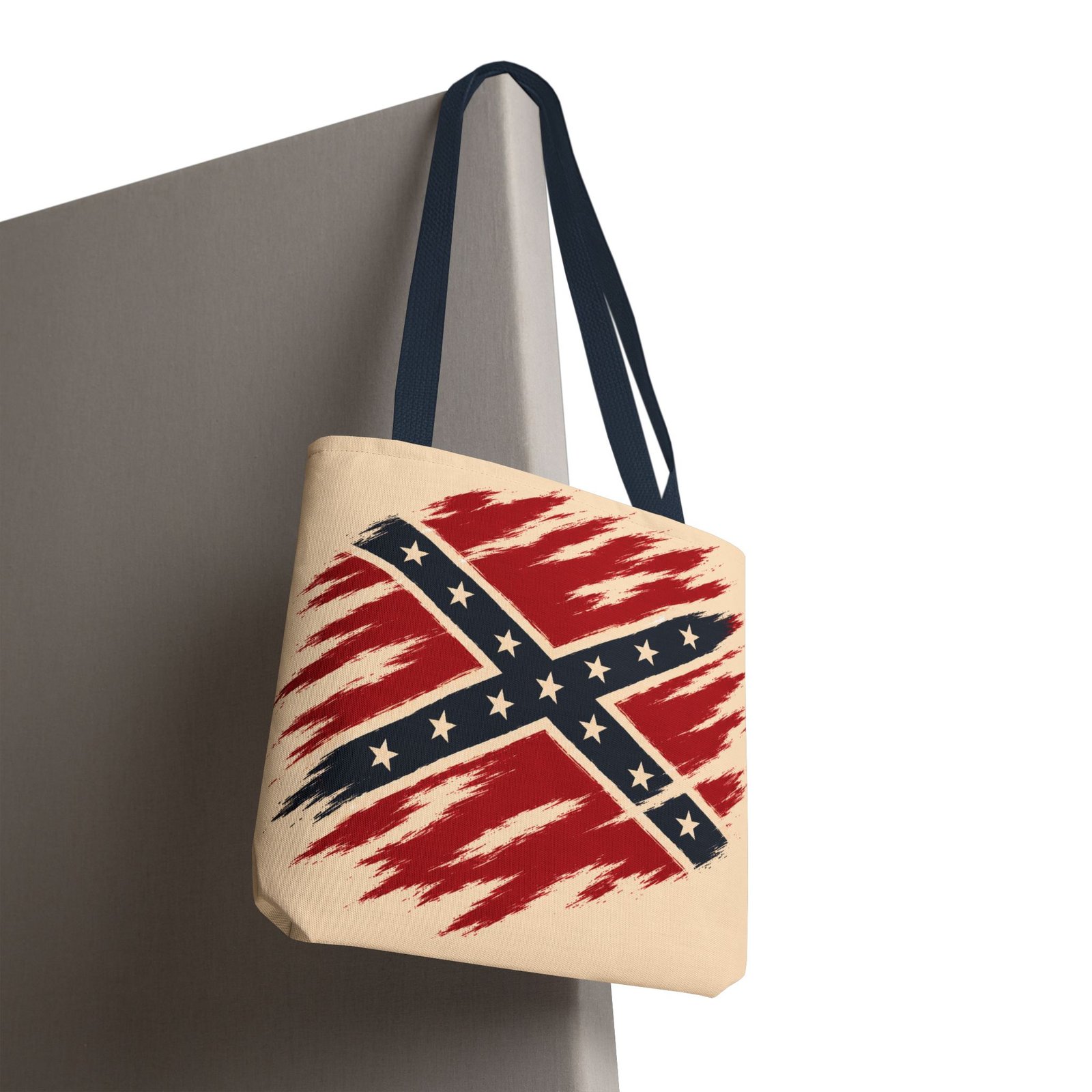 Tote Bag - Stylized Rebel Flag - Confederate - Cream Bag - Choice of Handle Colors 7 Tote Bag - Stylized Rebel Flag - Confederate - Cream Bag - Choice of Handle Colors - Image 7