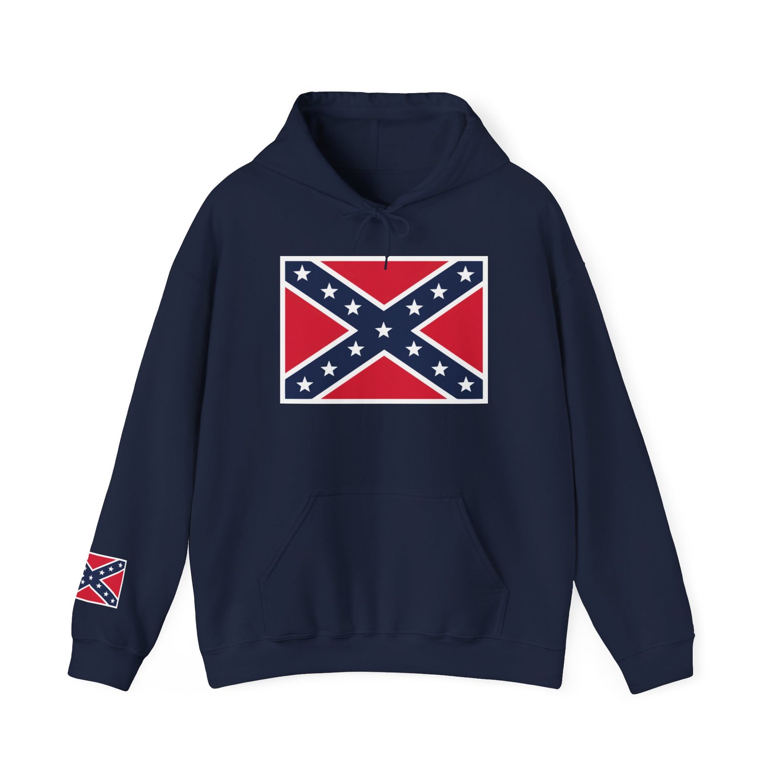 Hoodie - Confederate Battle Flag Pullover - Hooded Sweatshirt - Rebel - Choice of Colors - Image 13