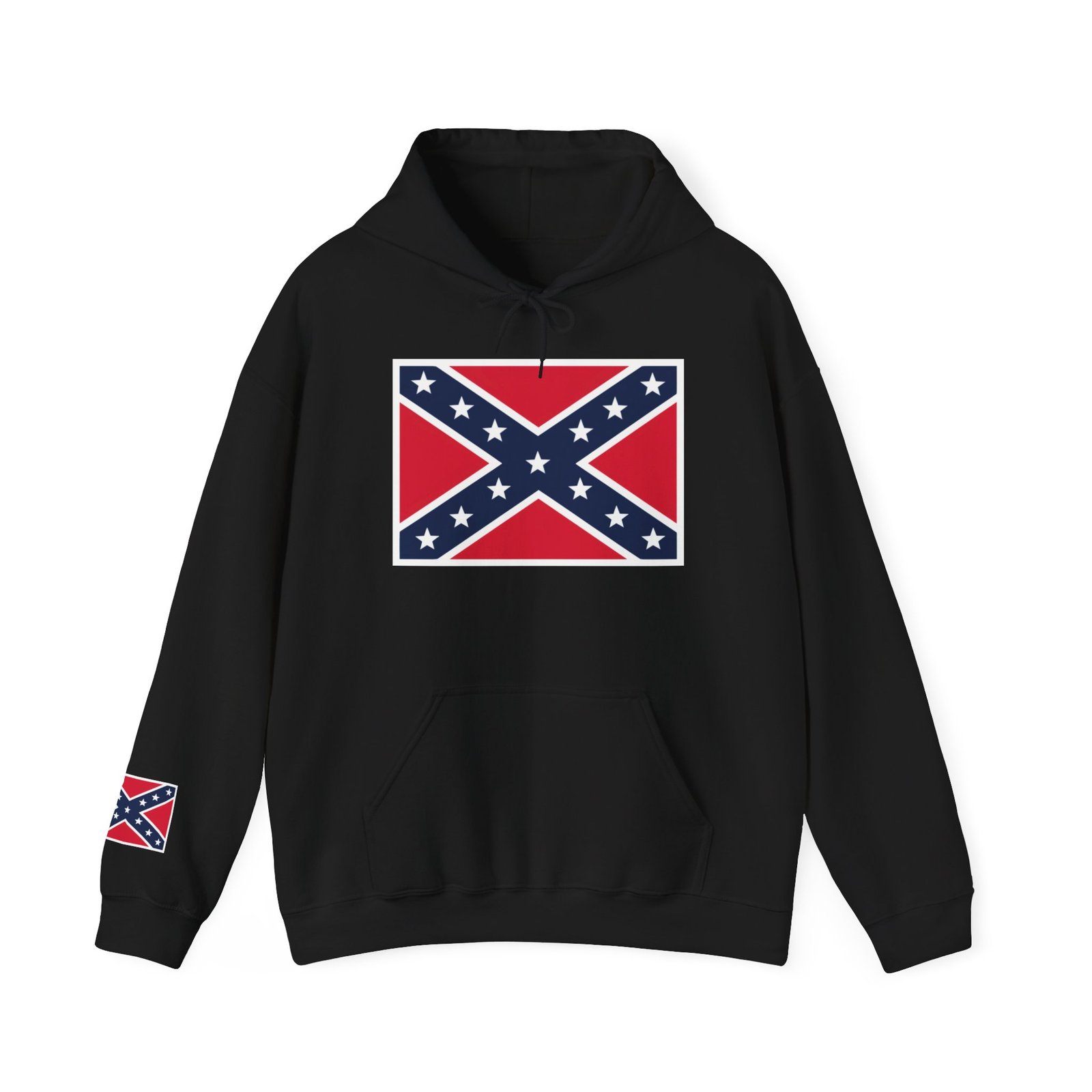 Hoodie - Confederate Battle Flag Pullover - Hooded Sweatshirt - Rebel - Choice of Colors - Image 11