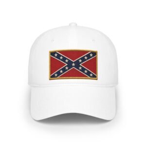 Low Profile Cap with Confederate Flag - Ballcap - Rebel - Embroidered Patch Look - Choice of Colors