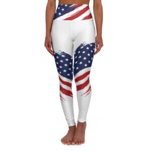American Flag High-Waist Yoga Leggings – Patriotic Stars & Stripes Activewear