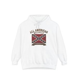 'All American Hillbilly' Rebel Flag - Vintage Metal Look - Hoodie - Hooded Jacket