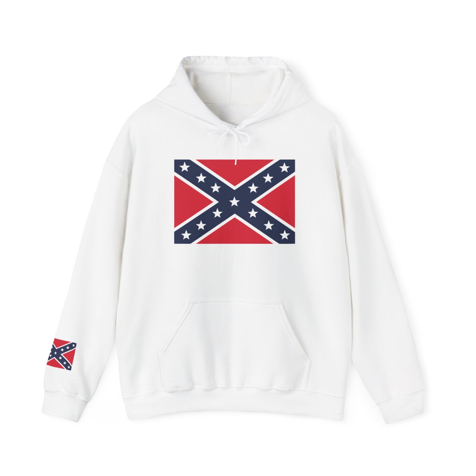 Hoodie - Confederate Battle Flag Pullover - Hooded Sweatshirt - Rebel - Choice of Colors - Image 10