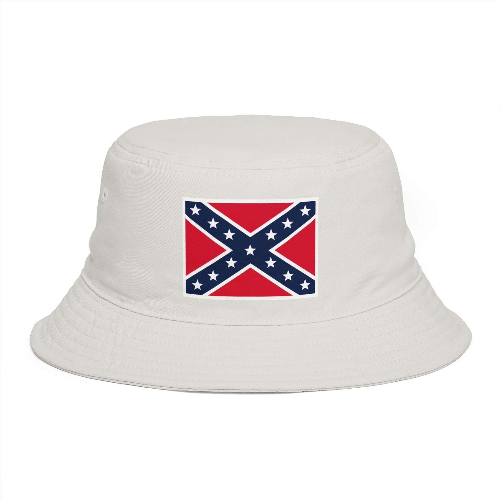 Confederate Flag Bucket Hat - Retro Rebel Patch Summer Sun Hat - Image 4