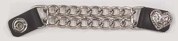 Set of Four Fancy Heart Vest Extenders with Chrome Chain - AC1078-DL - Image 2