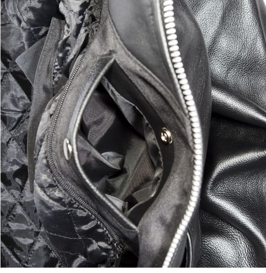 Leather Motorcycle Police Style Jacket with Side Laces and Vents - Up To Size 72 - MJ201-SS-DL - Image 6