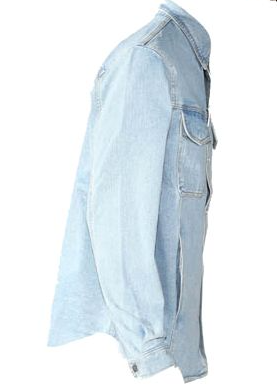 Denim Shirt - Men's - Light Blue - Snap Pockets - MJ777-DENIM-DL - Image 3