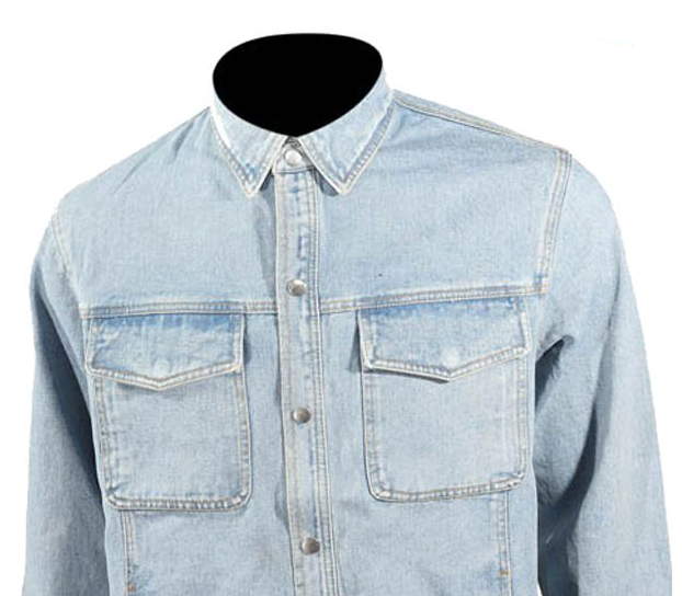 Denim Shirt - Men's - Light Blue - Snap Pockets - MJ777-DENIM-DL - Image 5