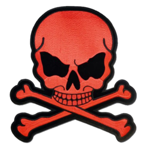 Vest Patch - Red Monster ll Crossbones - MK3-DL